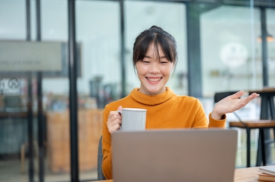 Use the psychology of mirroring on camera.