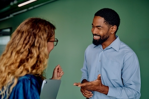 Use the psychology of mirroring in person.